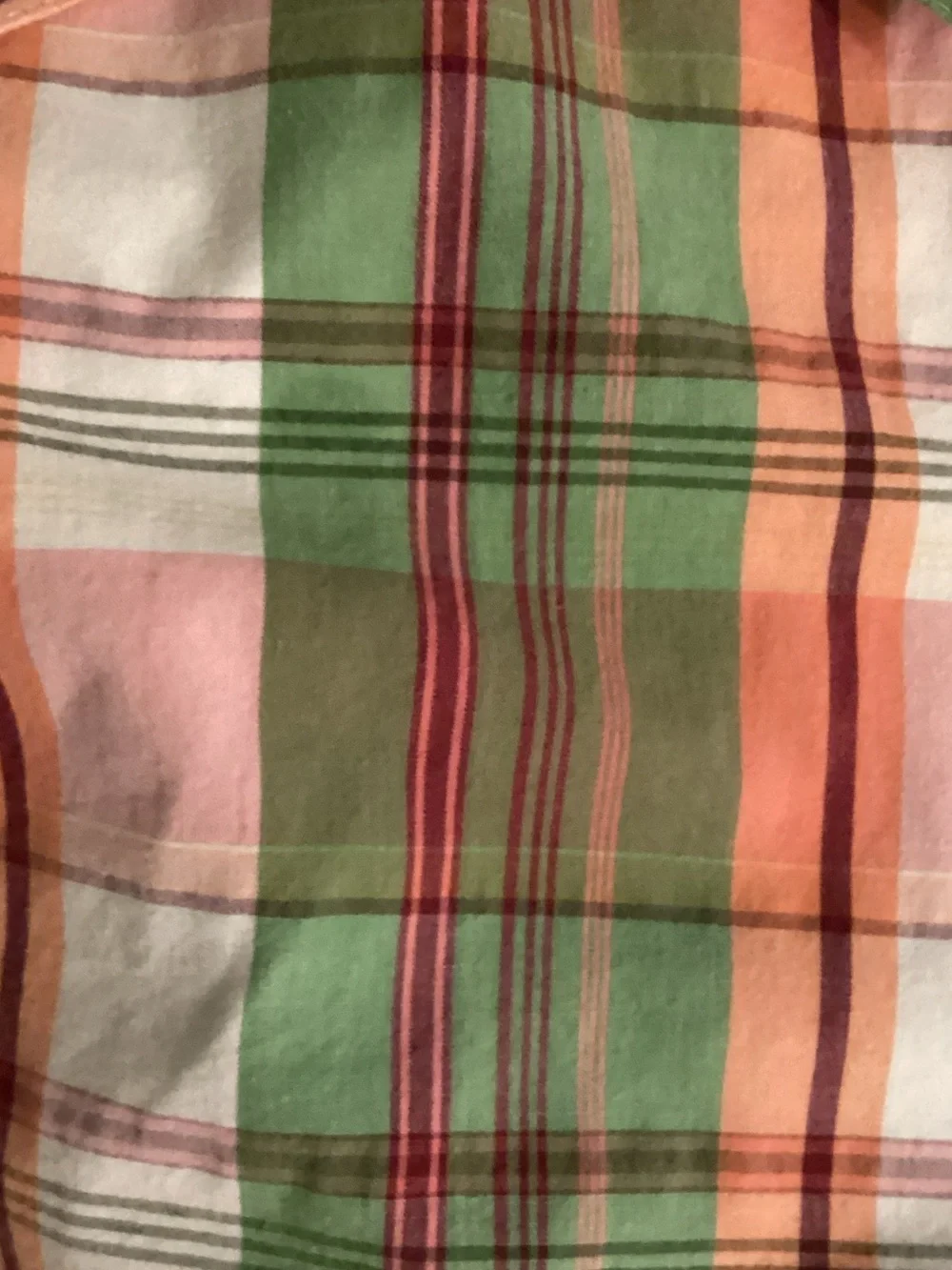 Coral Reef Vintage Gymboree Madras Plaid Dress With Spaghetti Straps Size 6